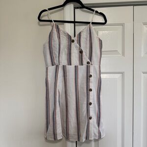 American Eagle Off White Sundress V Cut Smocking Size Medium
